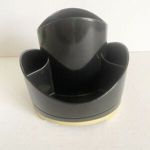 Storex Desk‎ Top Organizer Rubber Grip Rotary Sorter Pencil Holder 5 Compartment